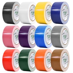 Cinta adhesiva de alta viscosidad para suelo, cinta adhesiva de 10m x 45mm, 12 colores, decoración DIY Multicolor
